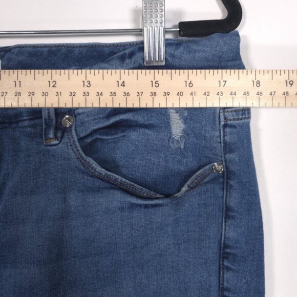 GOOD AMERICAN Women’s Jeans Distressed High Rise Blue 752 GLC873TINA Size 18 - Picture 6 of 14